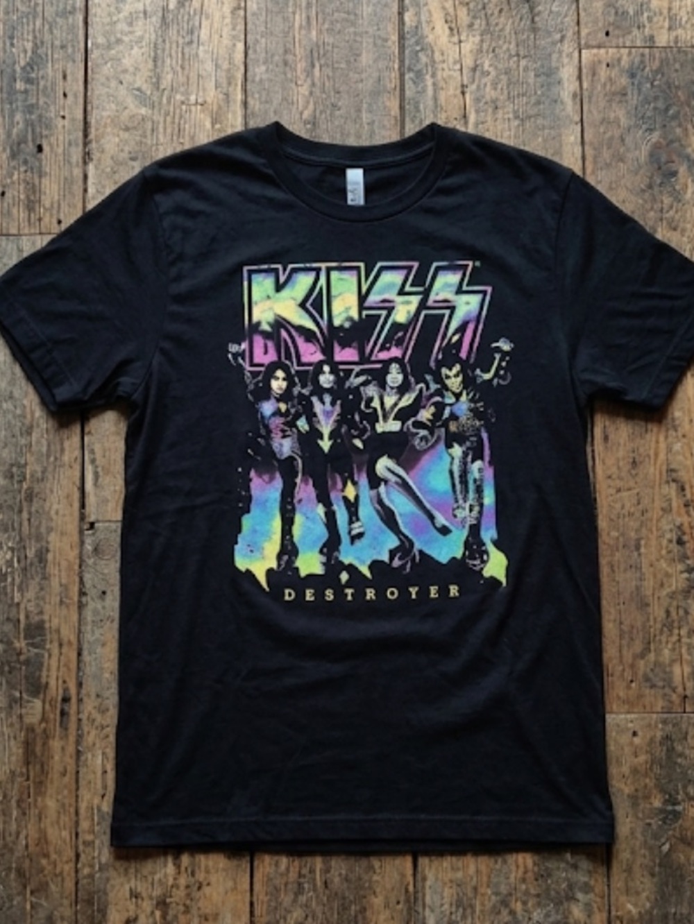 Kiss destroyer Blacklight tour shirt black